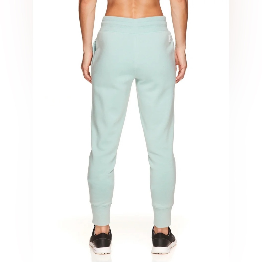 Reebok Size XL Womens' Cozy Light Green Fleece Jogger Sweatpants with Pockets - Picture 2 of 7